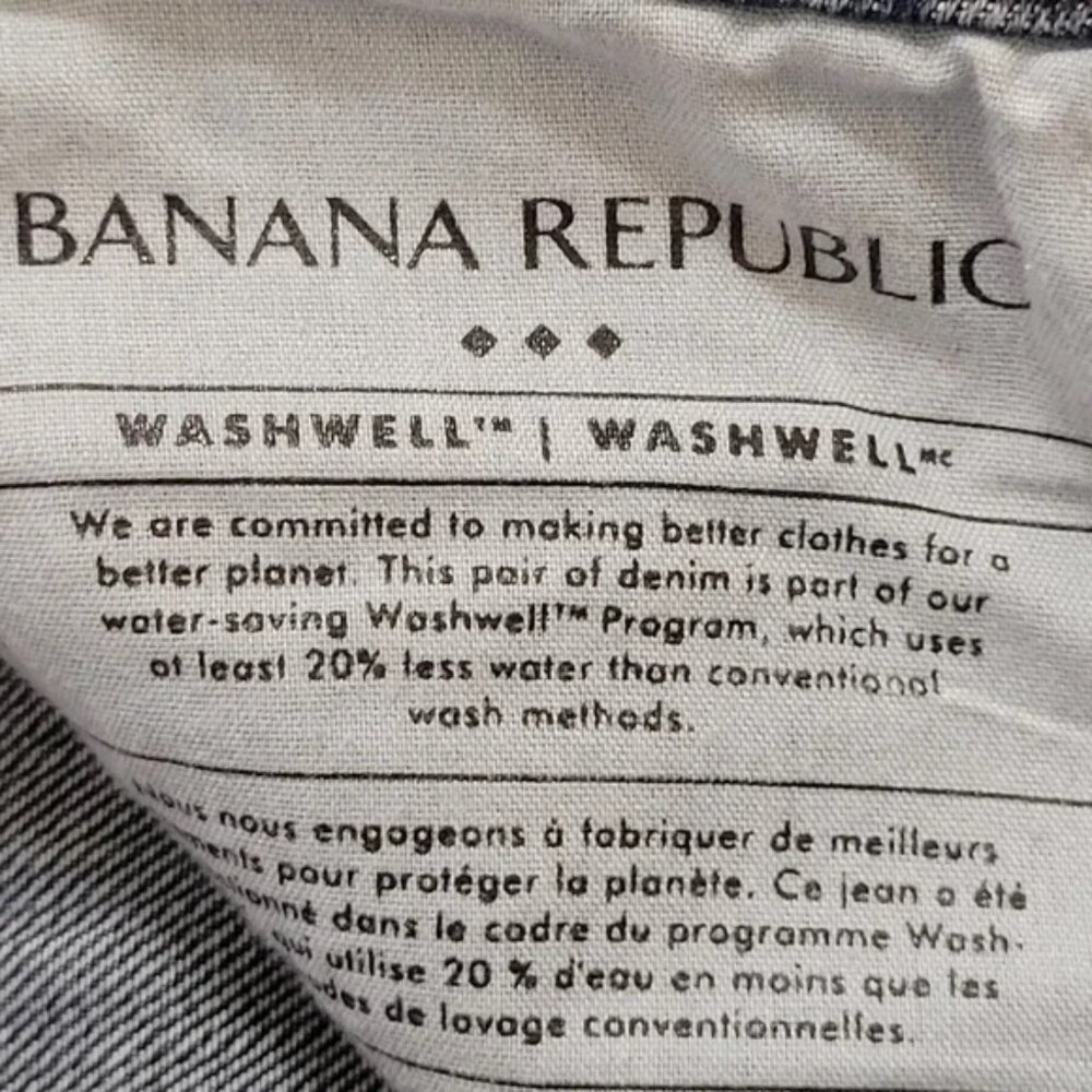 ❤️Banana Republic Factory High Rise Straight fit medium wash 100% cotton jeans